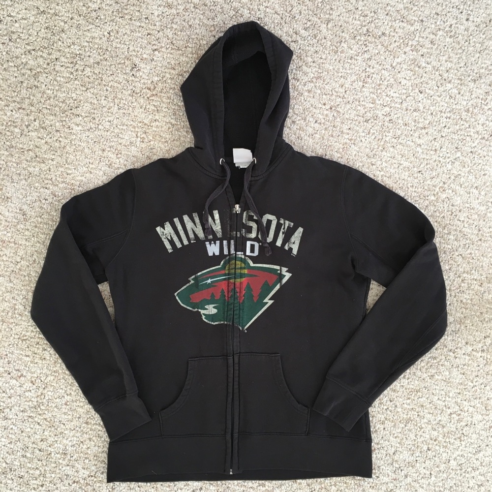 Minnesota Wild Hockey Zip Up Hoodie Sweatshirt